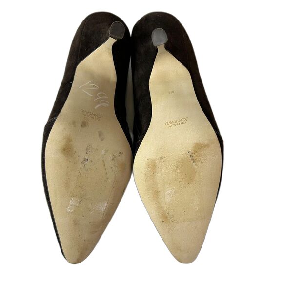 Circa Joan & David CJ River Brown Suede Leather Pointed Toe Shootie Shoe Size 6M - Picture 9 of 10